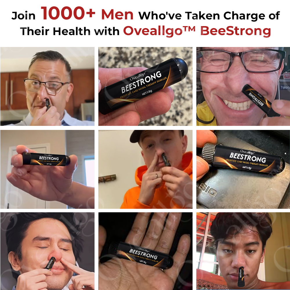 ✅Official Store: Oveallgo™ BeeStrong Prostate Care Nasal Therapy Inhaler👨⚕️USA Urological Association (AUA)Approved (Reducing prostate swelling, pain, discomfort, soreness, and urinary fatigue)