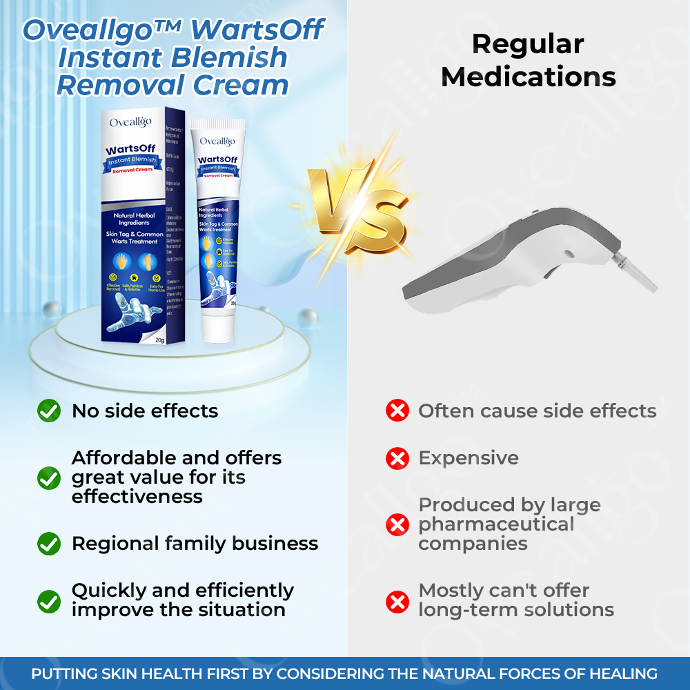 ✅ Official Store: Oveallgo™ WartsOff Professional Instant Blemish Removal Cream