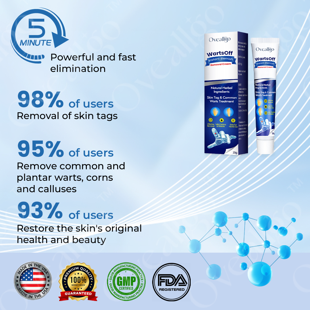 ✅ Official Store: Oveallgo™ WartsOff Professional Instant Blemish Removal Cream