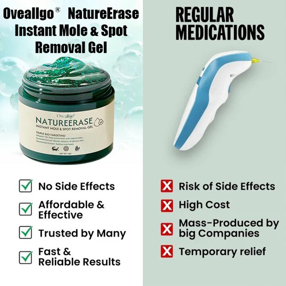 ✅ Official Store: Oveallgo® NatureErase Pro Instant Alligator Oil Mole & Spot Removal Gel