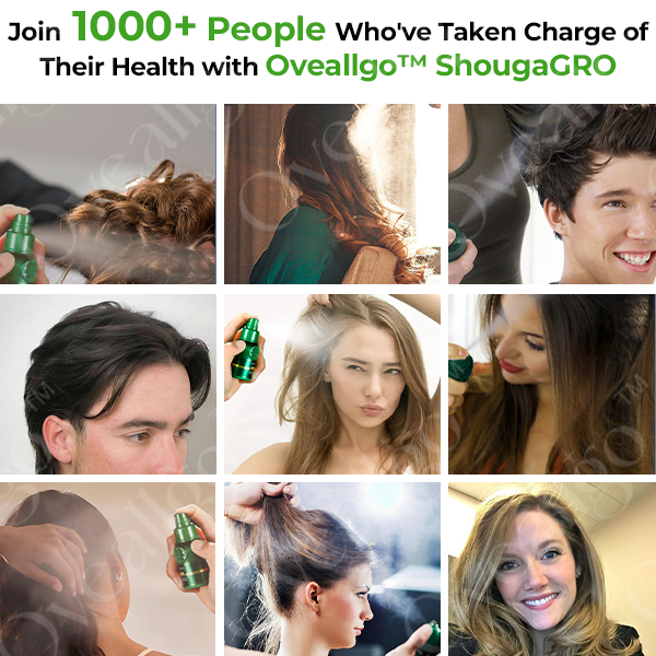 ✅Official Store: Oveallgo™ New ShougaGRO Japanese Hair Growth Spray👨⚕️Endorsed by AHLA (Clinically proven to promote hair regrowth, strengthen follicles, improve scalp health, and combat hair thinning)