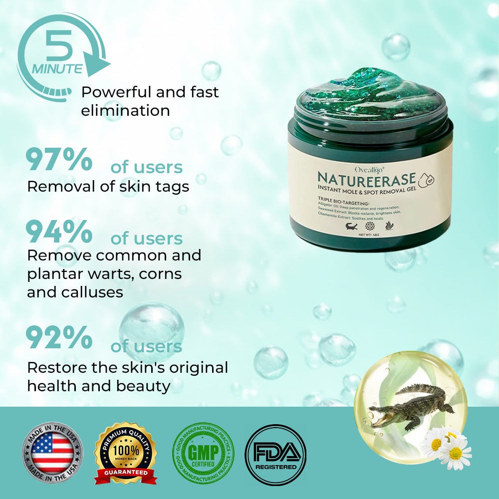 ✅ Official Store: Oveallgo® NatureErase Instant Mole & Spot Removal Gel